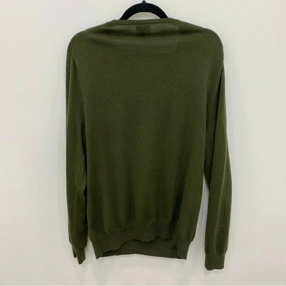 Men’s J. Crew Slim merino wool sweater Green Sz Lg
